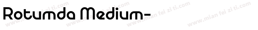 Rotumda Medium字体转换